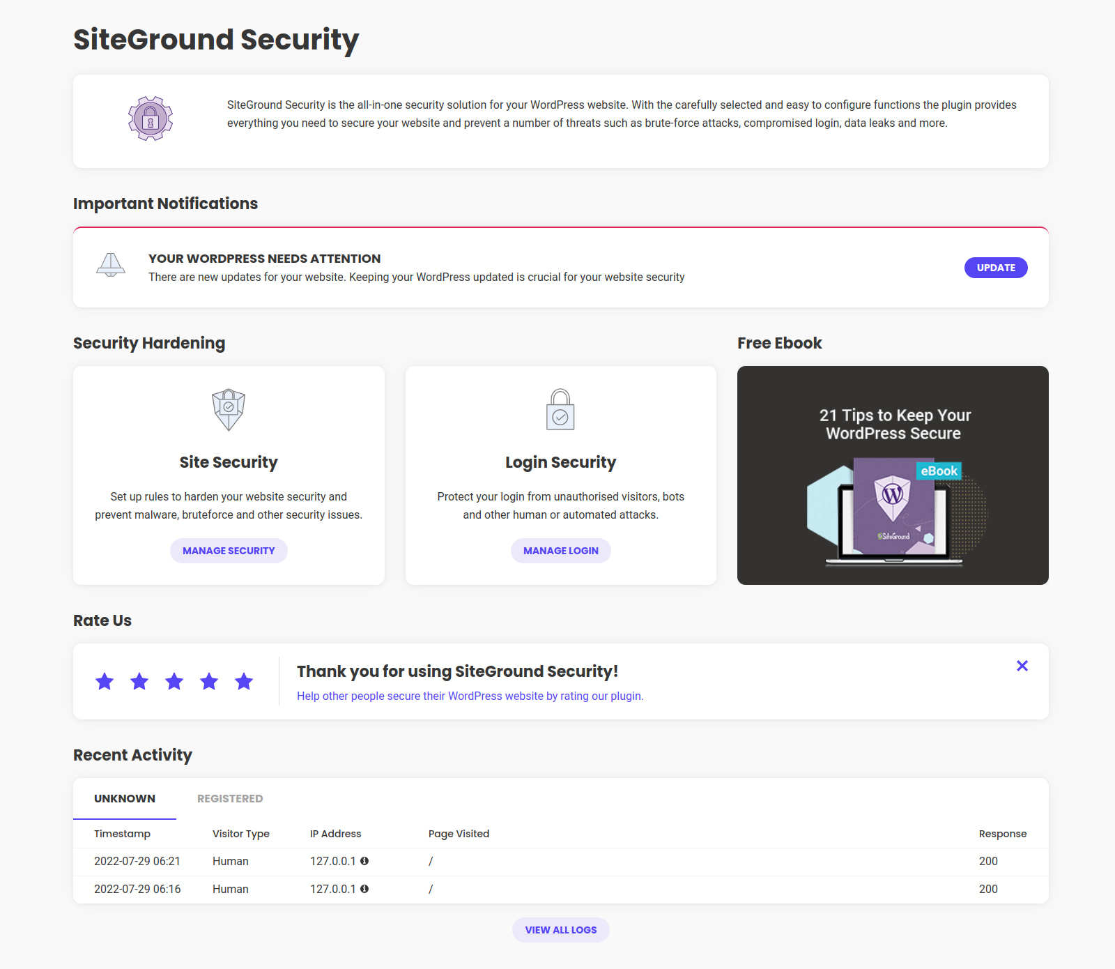 Siteground Security Measures
