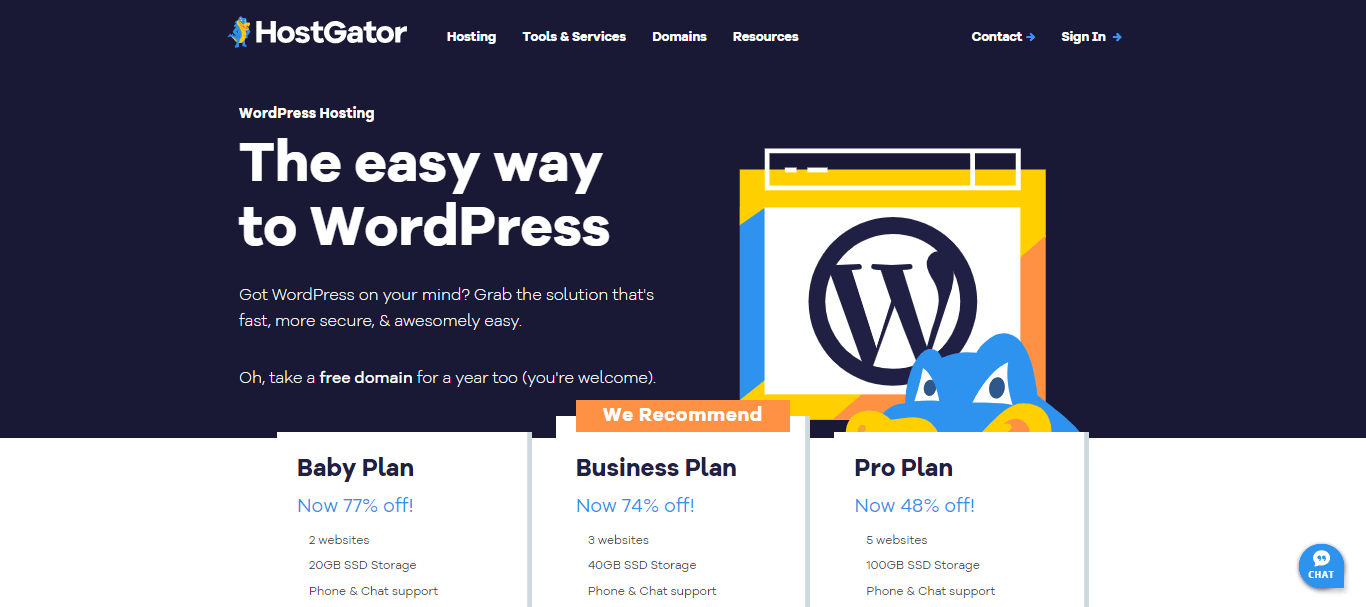WordPress Website Hosting HostGator